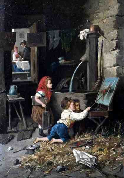 Marachella nello studio da Francesco Bergamini