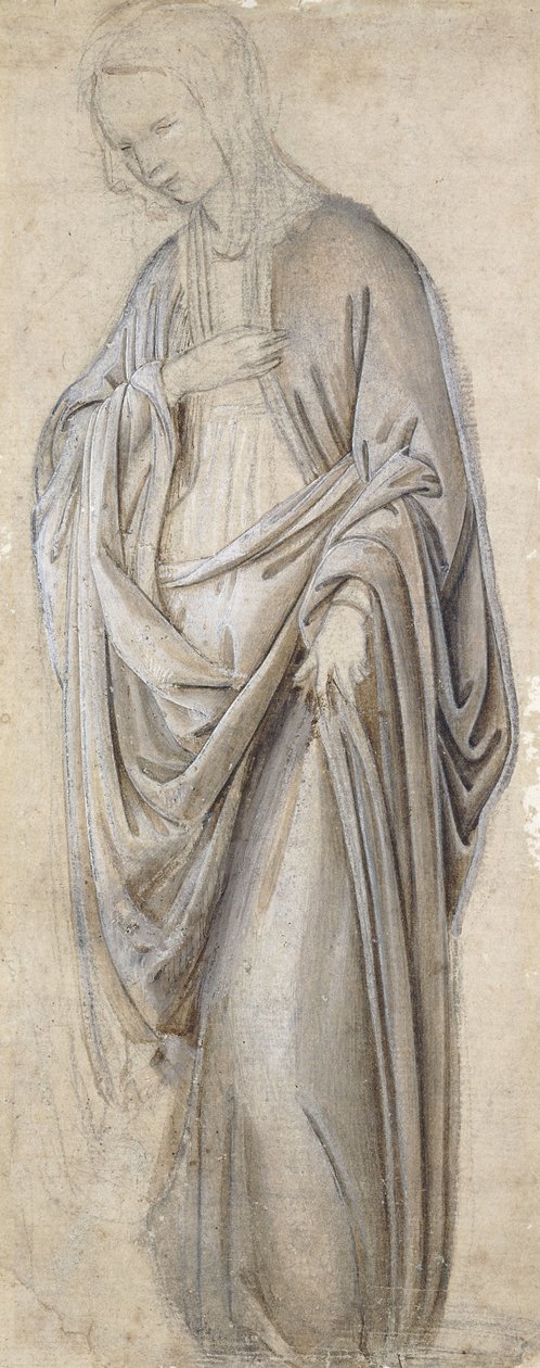 Studio di drappeggio per una Vergine Annunciata da Francesco Botticini
