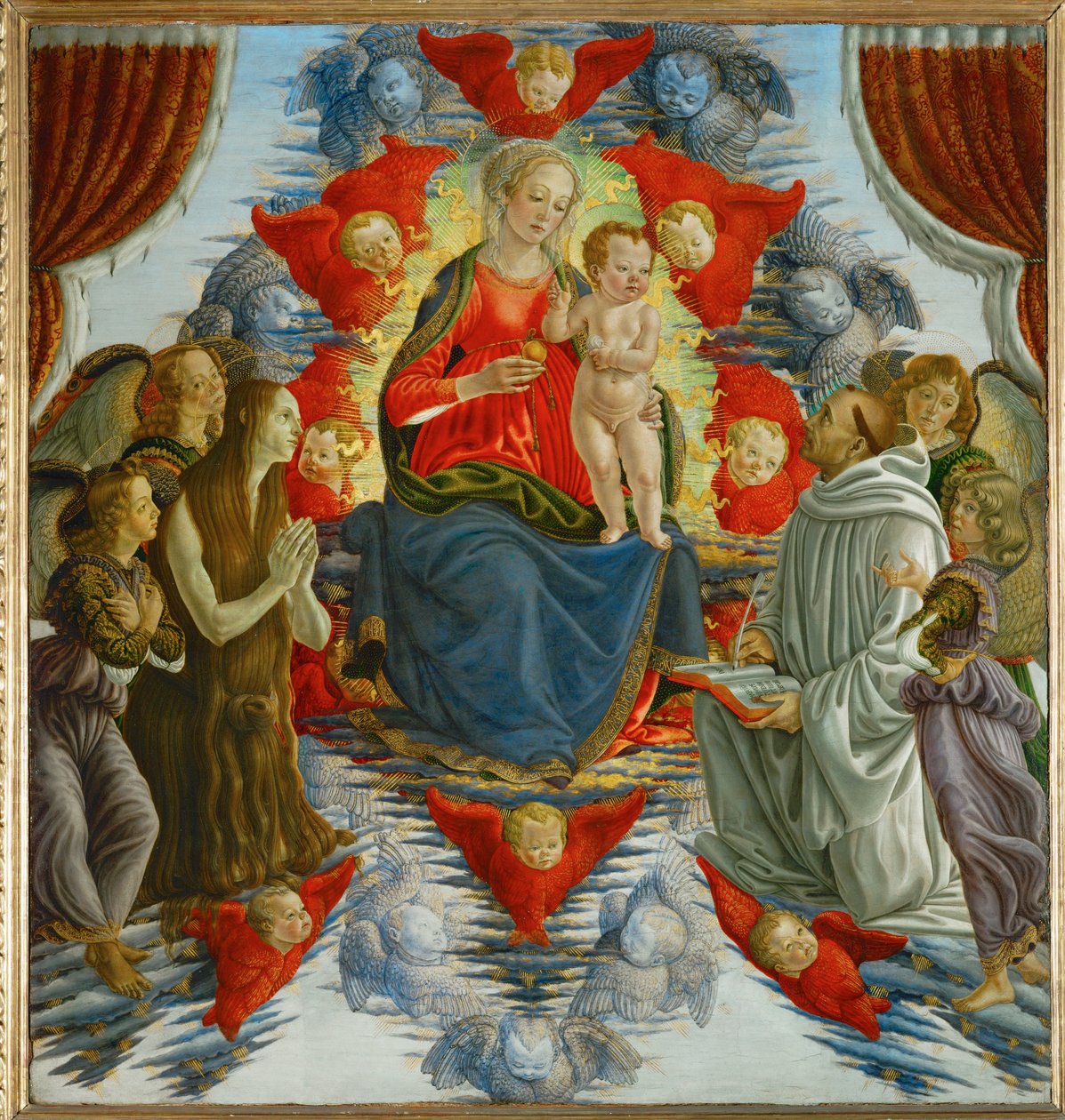 Madonna e il bambino tra gli angeli - La Vierge et l