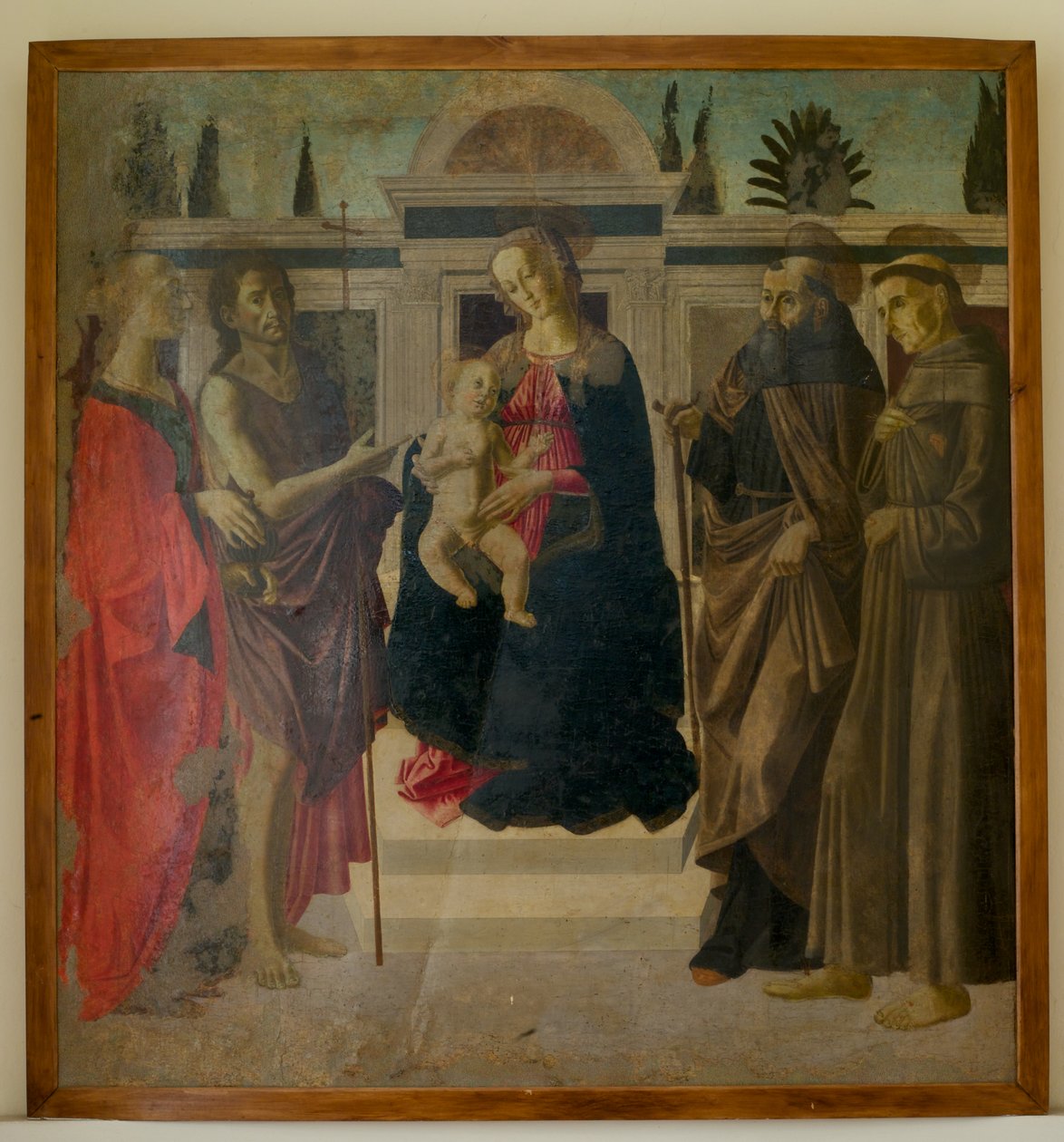 Madonna col Bambino con Maria Maddalena, Giovanni Battista, San Zenobio e San Francesco da Francesco Botticini