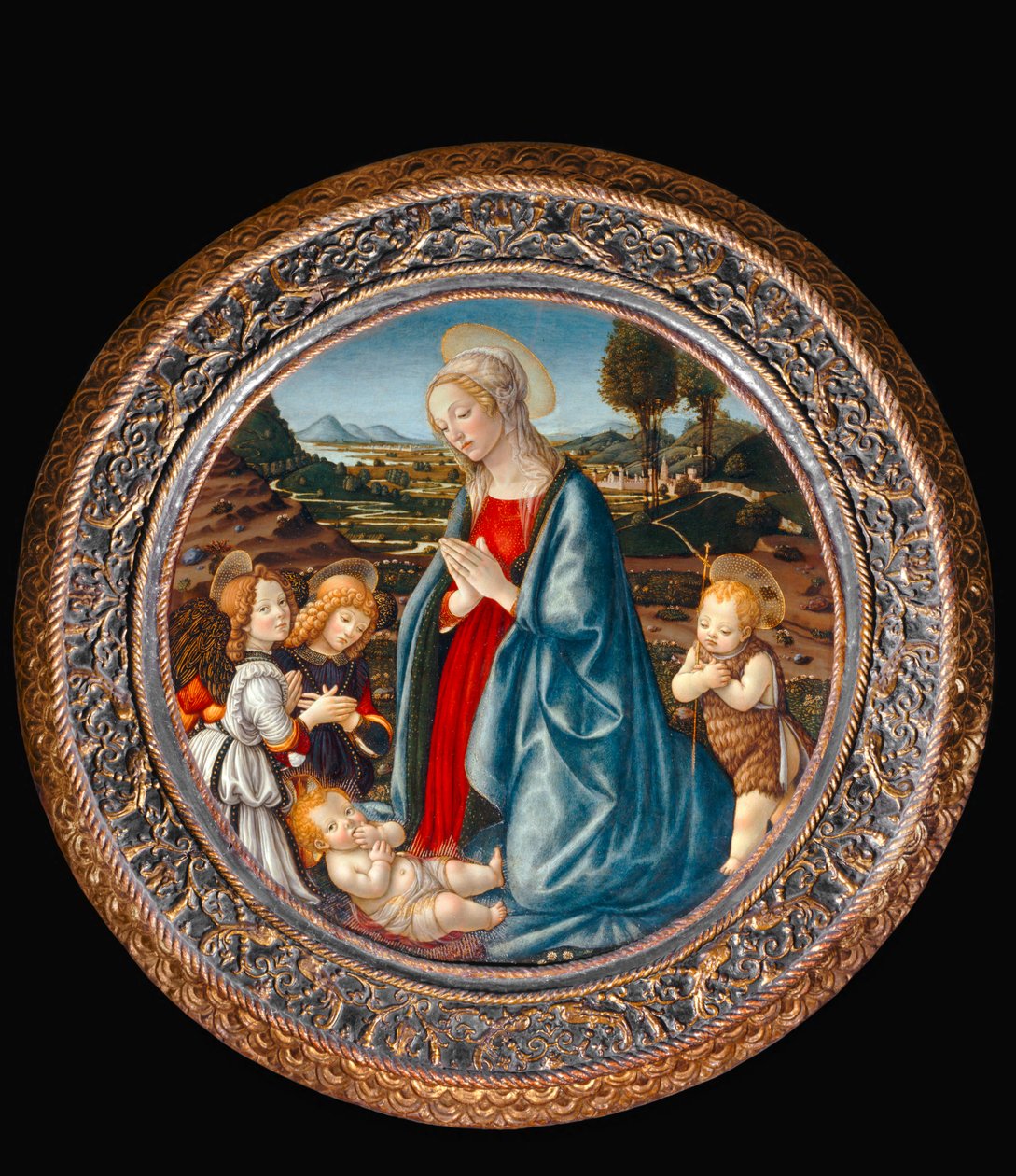 Madonna con Bambino, circondata da San Giovanni Battista e due angeli ... da Francesco Botticini