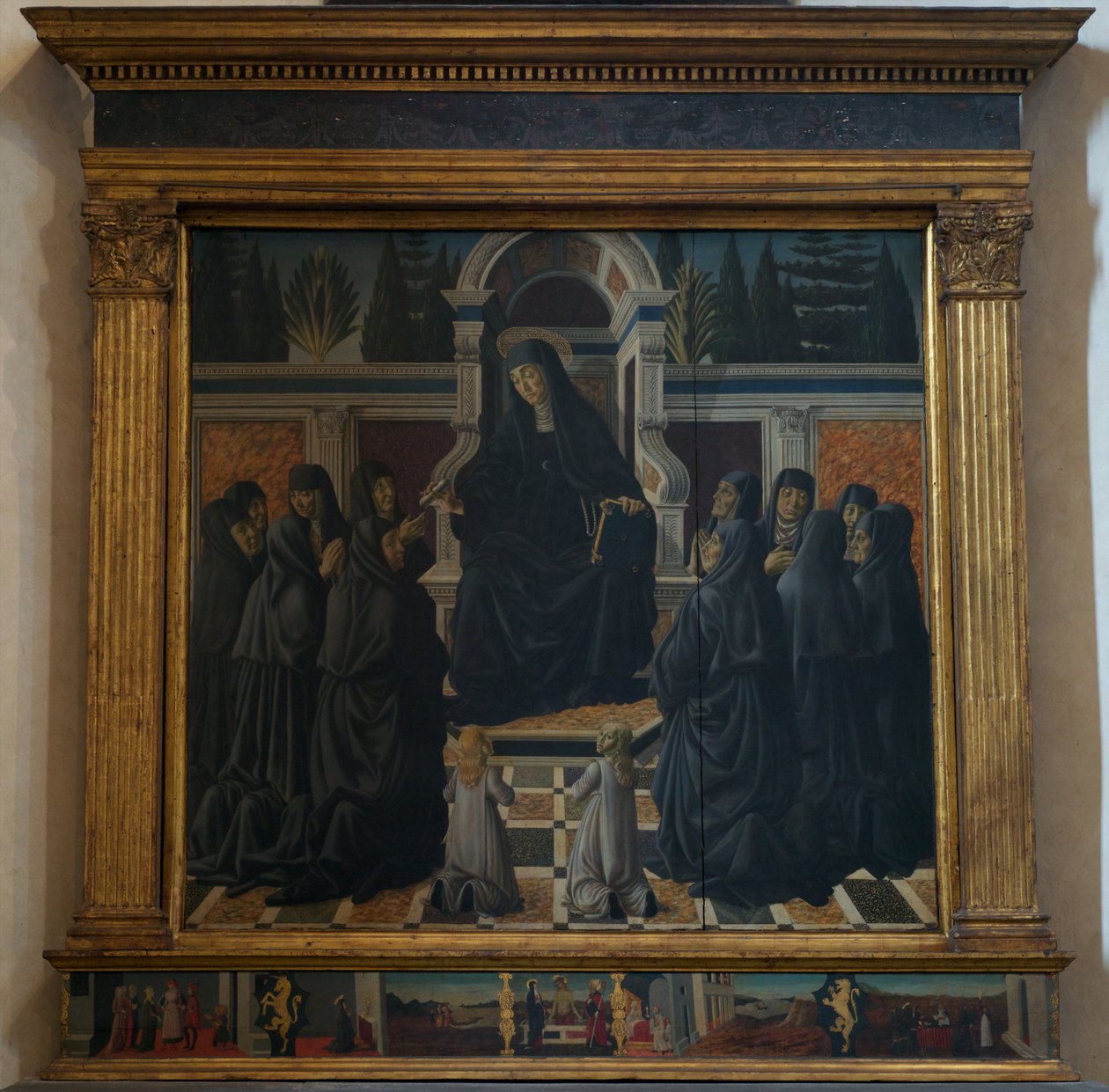 Santa Monica con le Sorelle Agostiniane, 1470 da Francesco Botticini