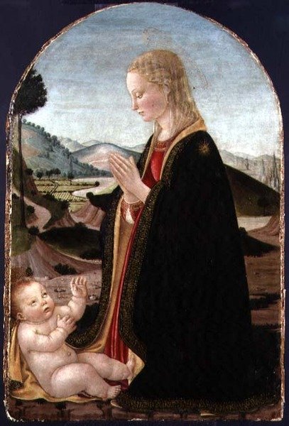 Vergine che Adora il Bambino da Francesco Botticini