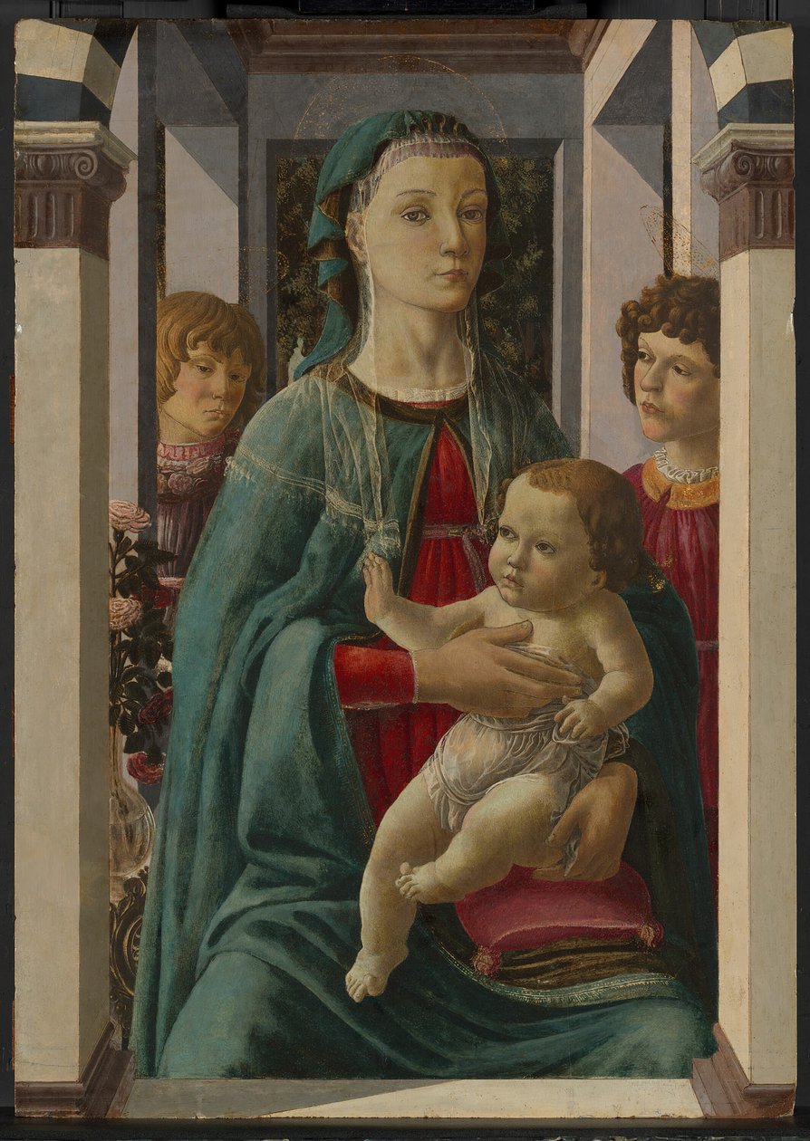 Vergine e Bambino con due angeli, 1465-75 da Francesco Botticini
