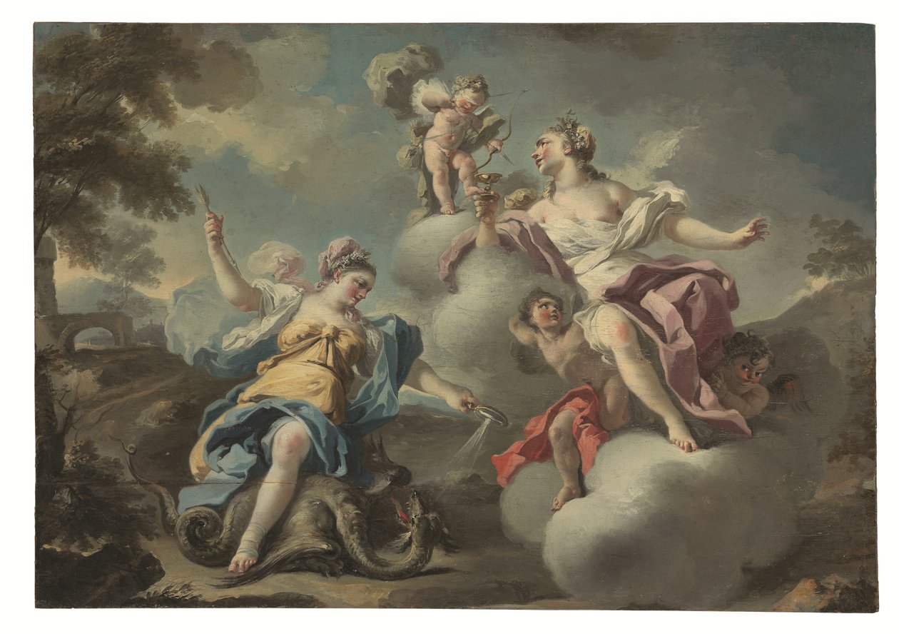Una delle Allegorie (pannello) da Francesco Celebrano