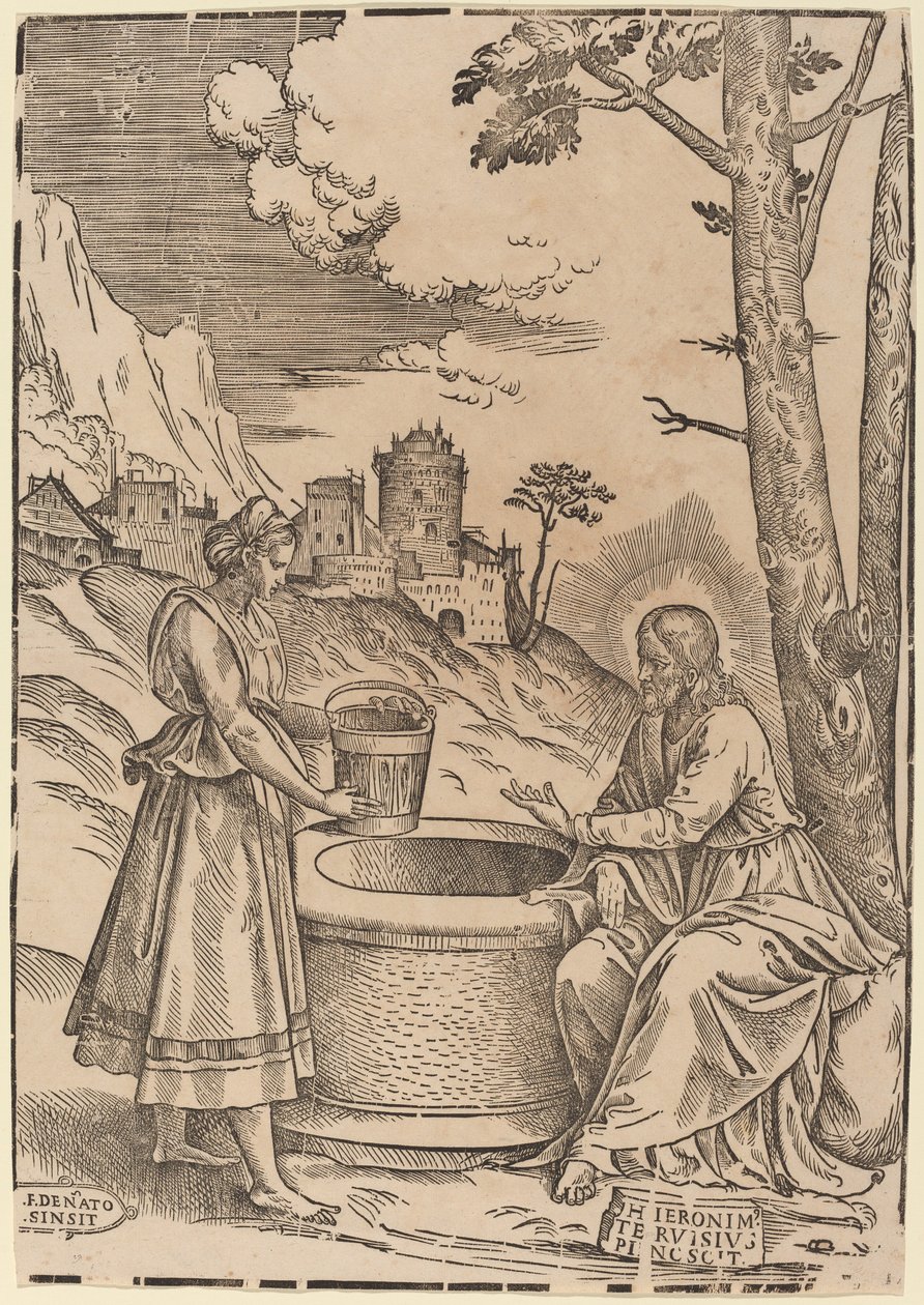 Cristo e la Samaritana da Francesco Denanto after Girolamo Pennacchi