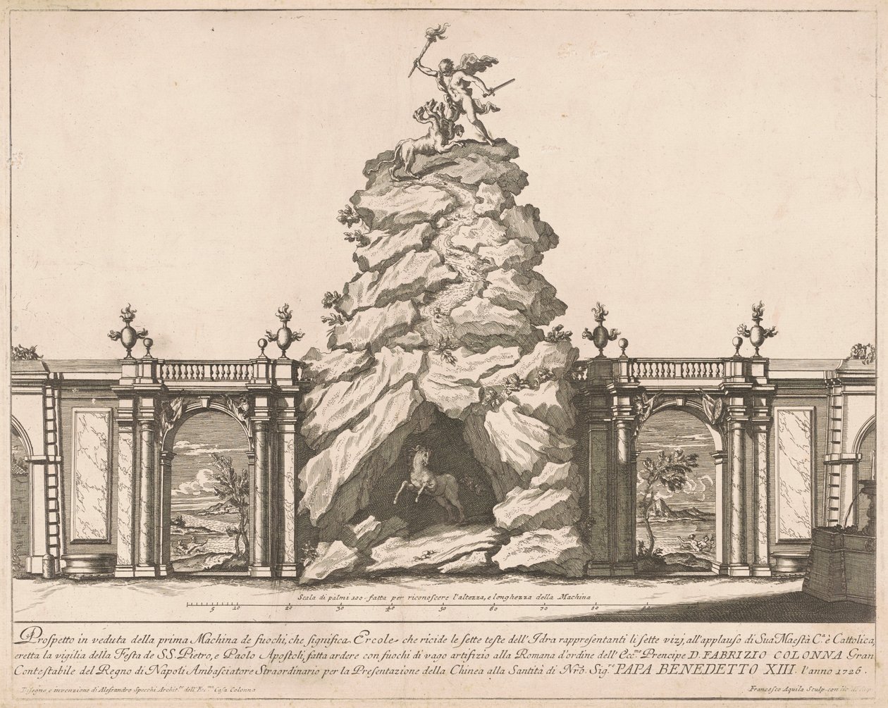 La Prima Macchina per la Chinea del 1726: Ercole e l
