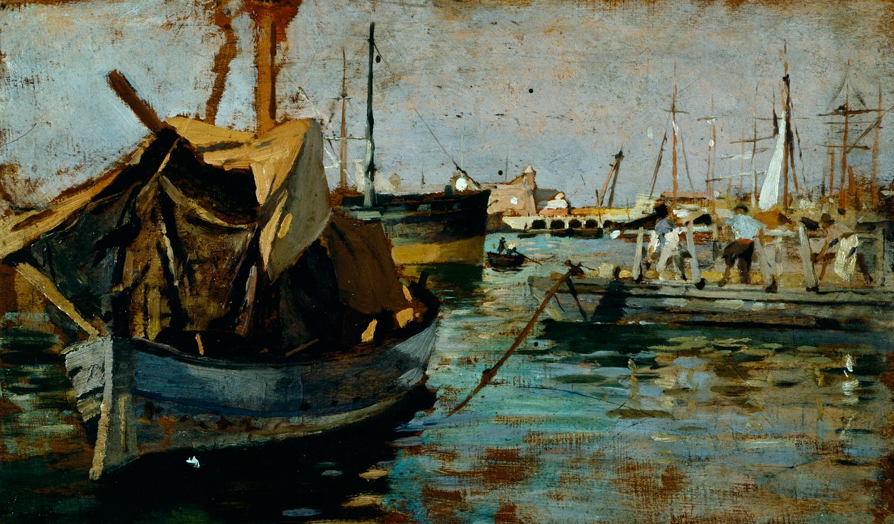 Al lavoro nel porto di Livorno da Francesco Gioli