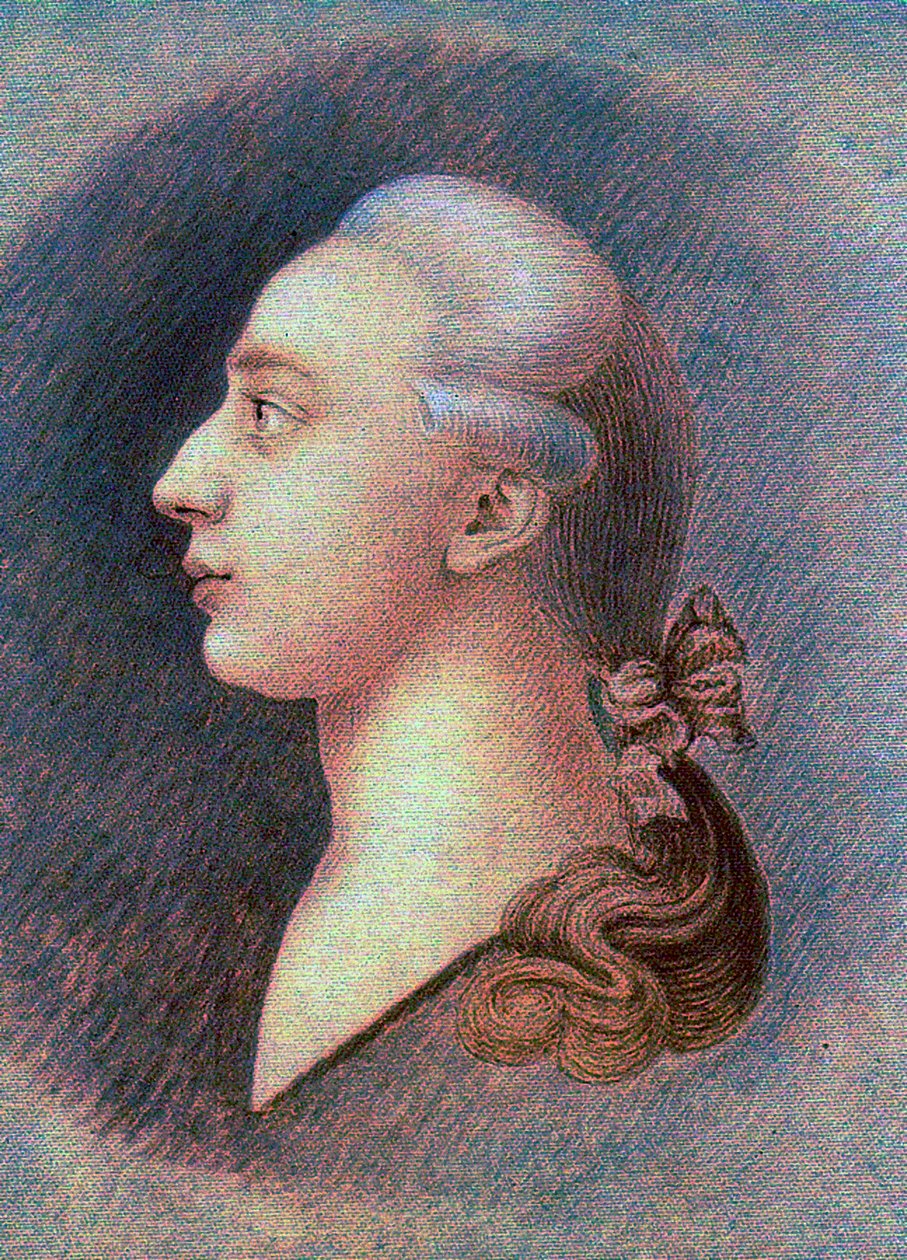 Ritratto di Giacomo Casanova (1725-1798) - di Francesco Giuseppe Casanova (1727-1802), c. 1750 - Sanguigna, gesso nero e bianco su carta - Museo di Storia dello Stato, Mosca da Francesco Giuseppe Casanova
