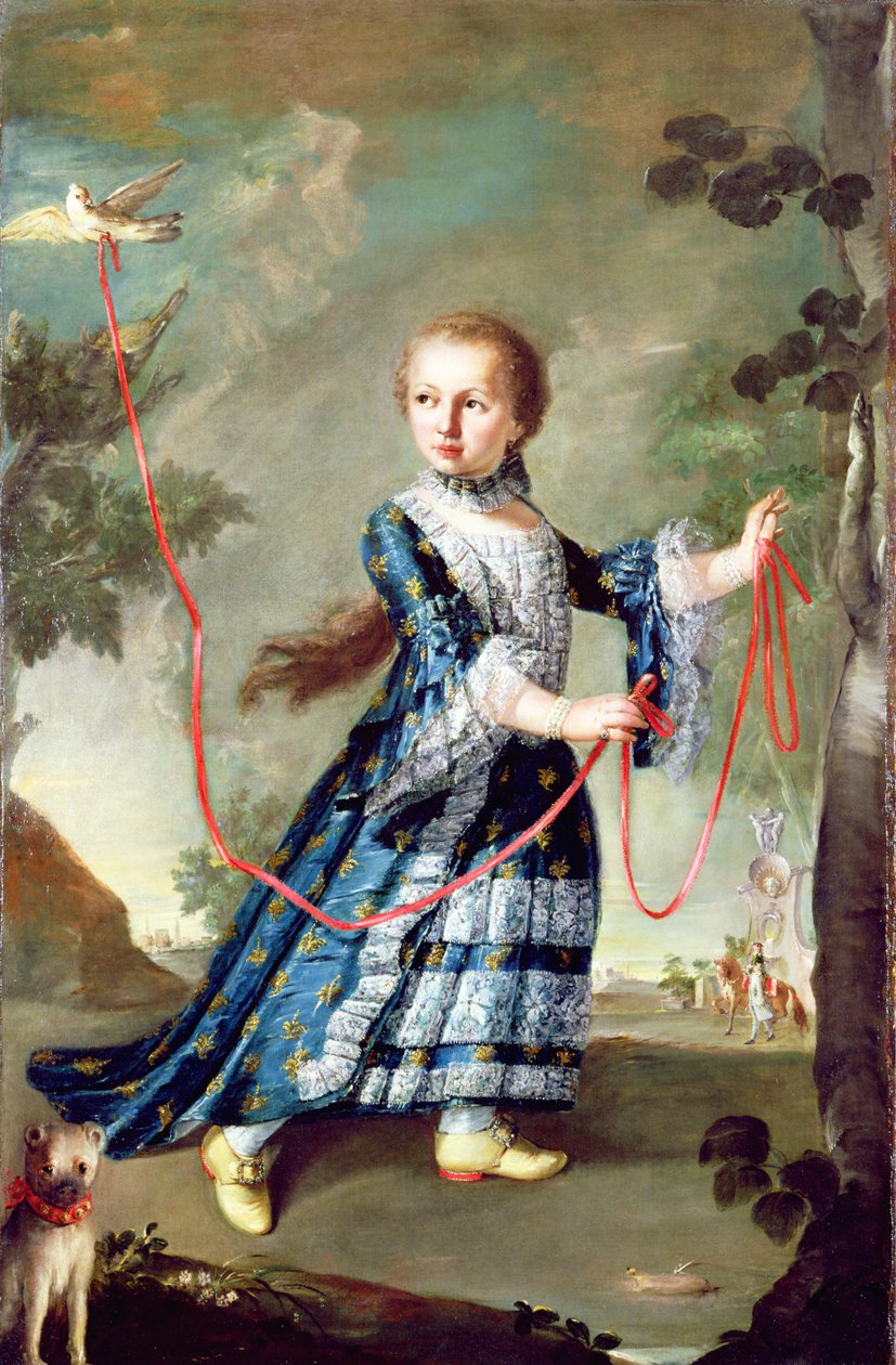 Una giovane ragazza della famiglia Gradenigo con una colomba da Francesco Guardi