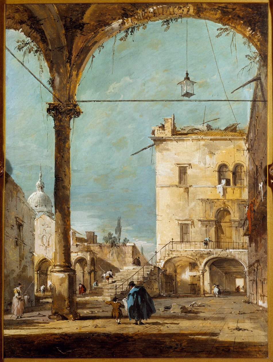 Un portico a Venezia da Francesco Guardi