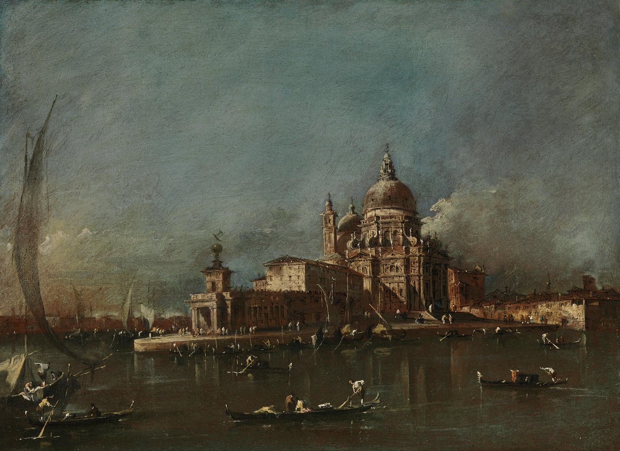 Veduta di Santa Maria della Salute e della Dogana da Francesco Guardi