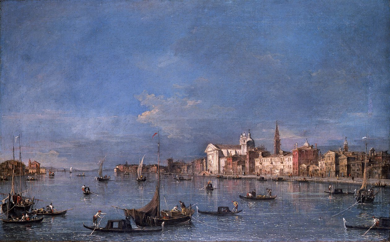 Veduta del Canale della Giudecca verso nord-ovest con le Zattere da Francesco Guardi