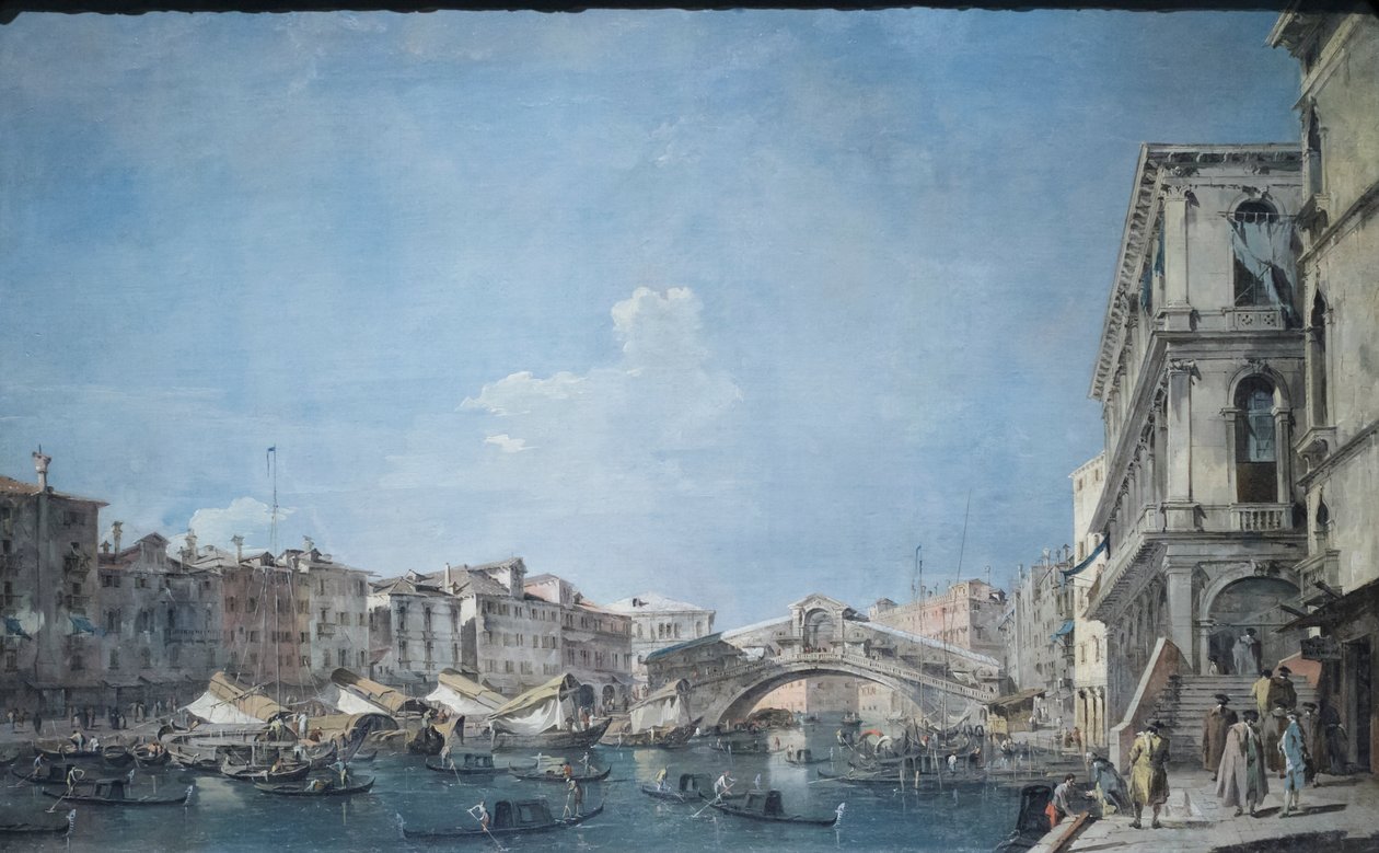 Canal Grande al ponte di Rialto, c.1780-90 da Francesco Guardi