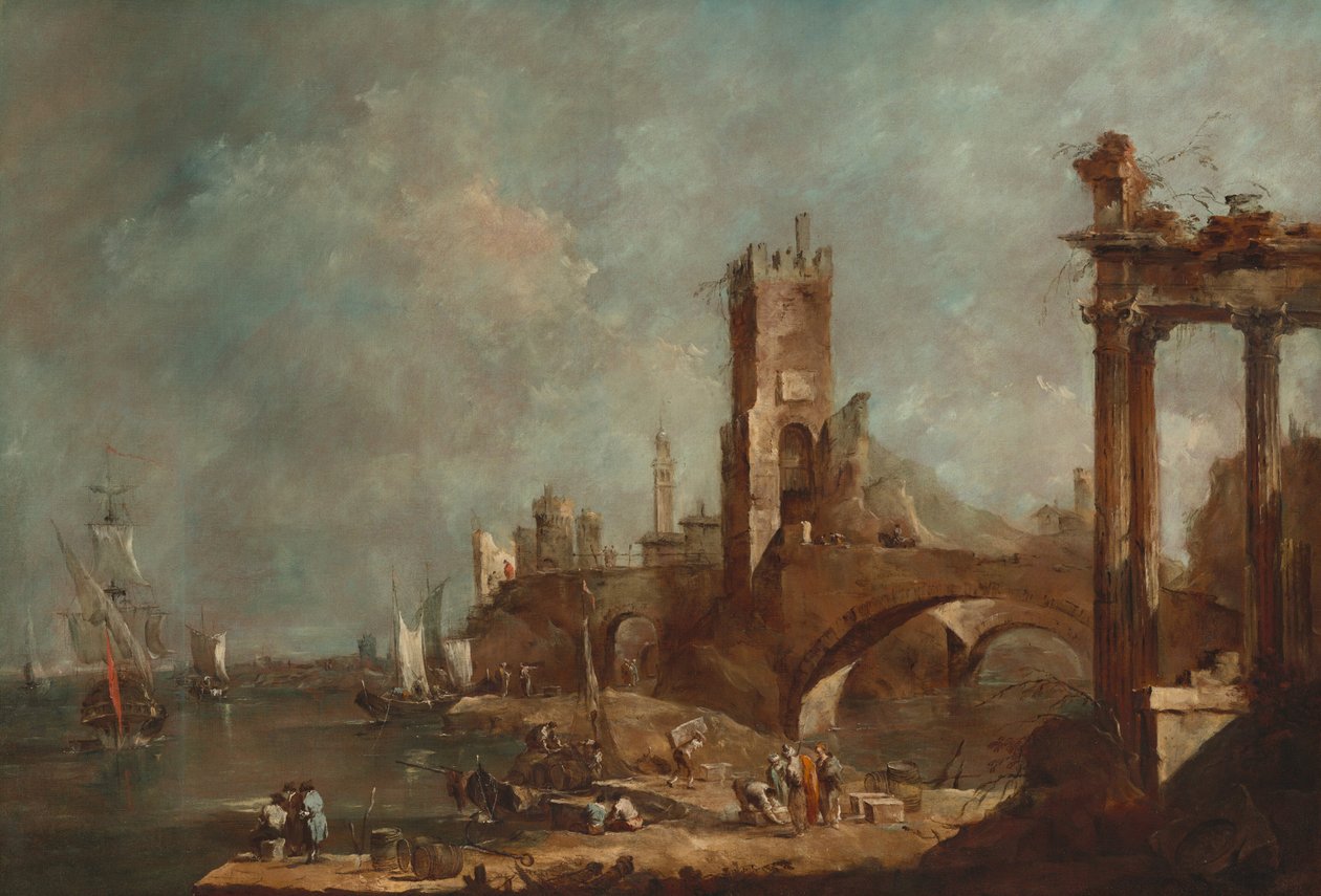 Capriccio di un porto da Francesco Guardi