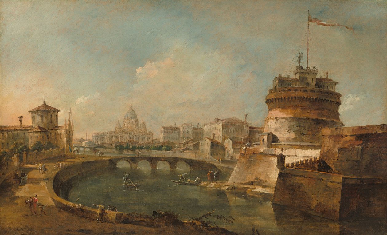 Veduta fantasiosa di Castel Sant