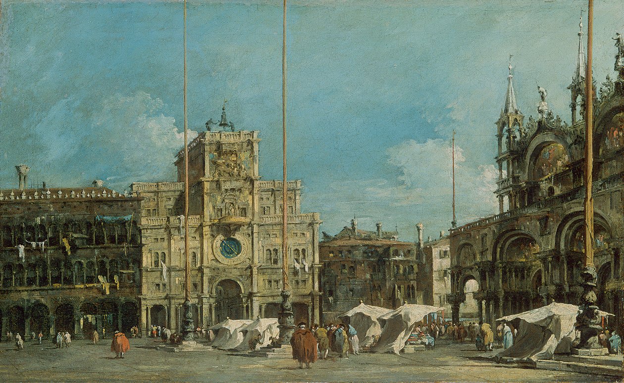 German: Der Uhrturm am Markusplatz The Torre dell’Orologio in Piazza San Marco da Francesco Guardi