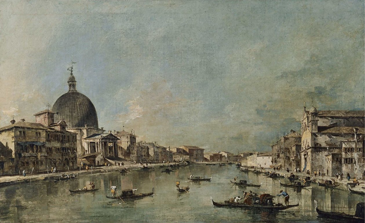 Canal Grande con San Simeone Piccolo e Santa Lucia da Francesco Guardi