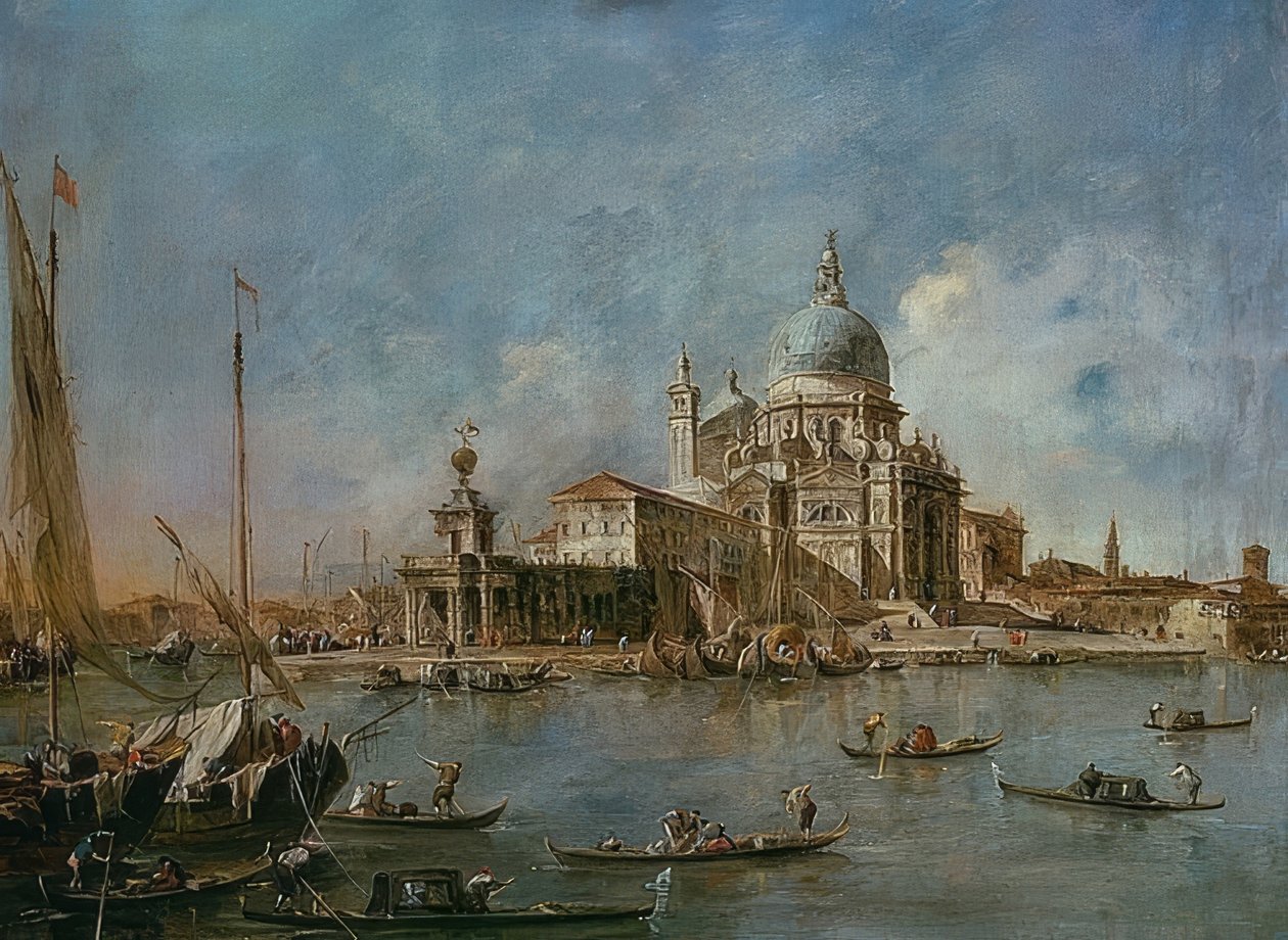 Punta della Dogana con la Santa Maria della Salute da Francesco Guardi