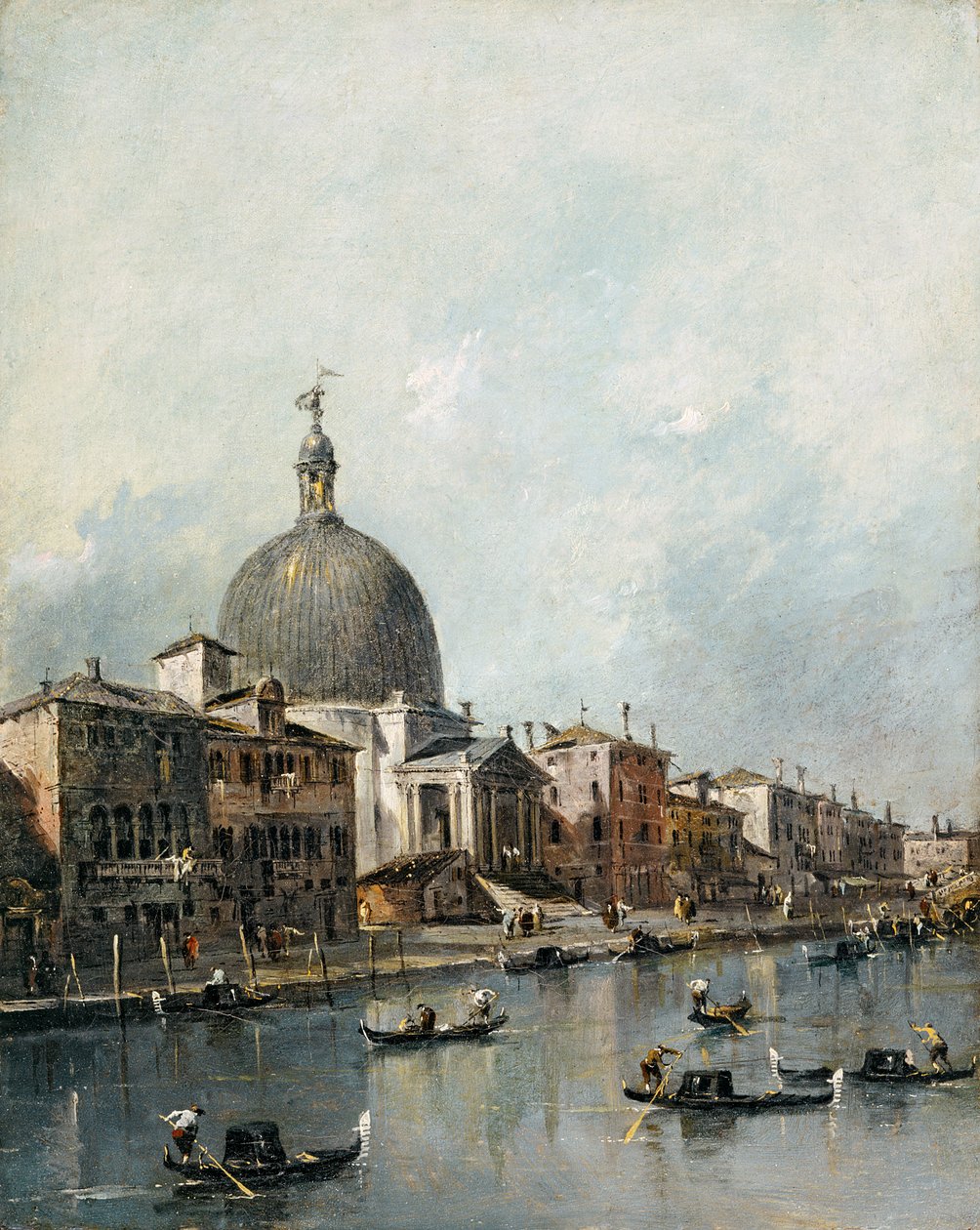 La Chiesa di San Simeone Piccolo sul Canal Grande, Venezia da Francesco Guardi