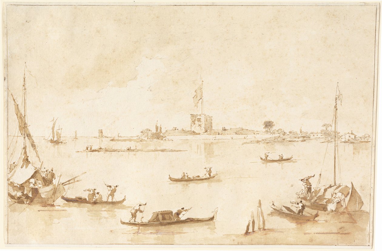 La fortezza di San Andrea dalla laguna da Francesco Guardi