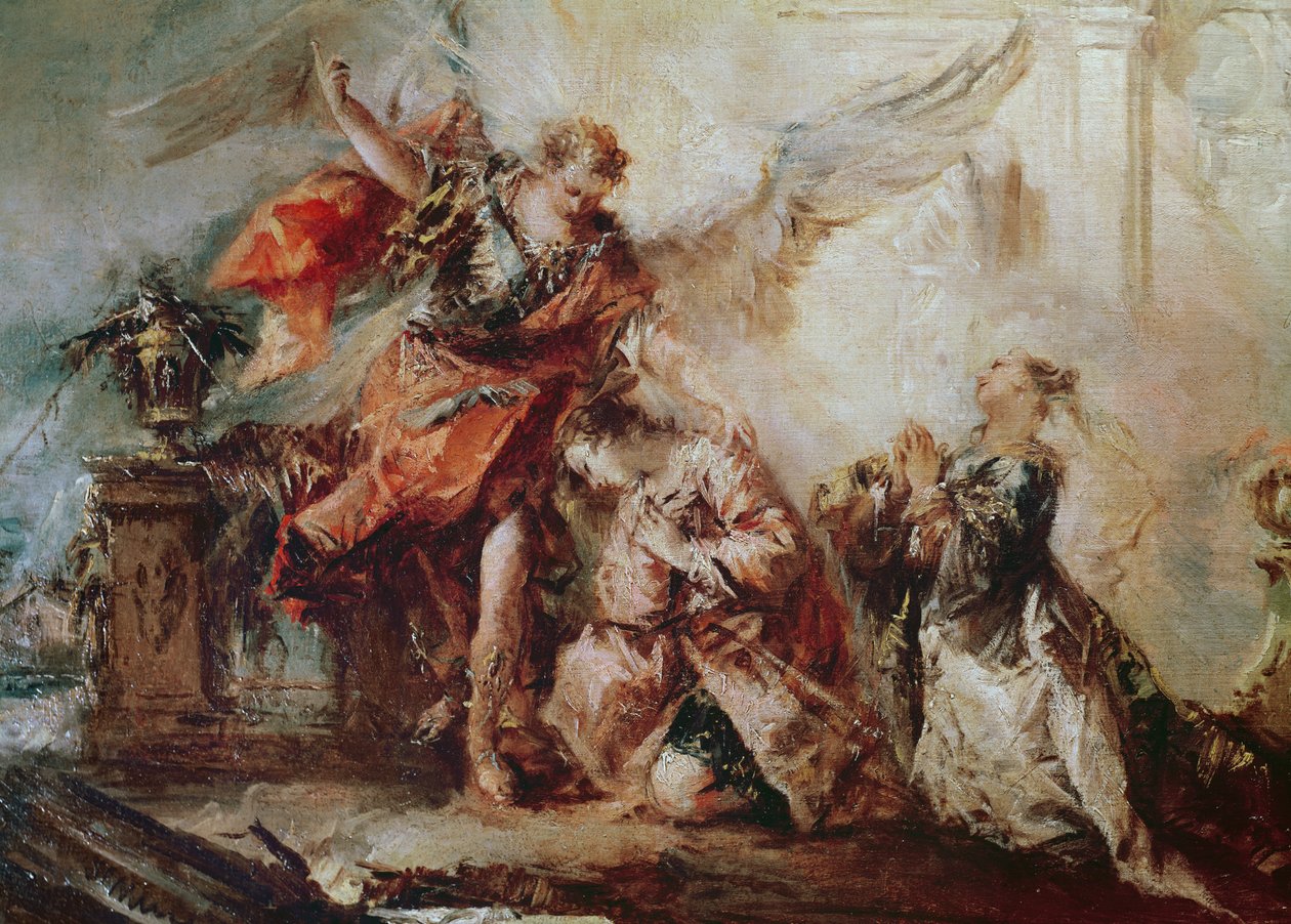 Il matrimonio di Tobia, dettaglio della coppia Sara e Tobia davanti all