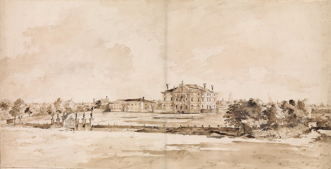 La Villa Loredan, vicino a Treviso, ca. 1778 da Francesco Guardi
