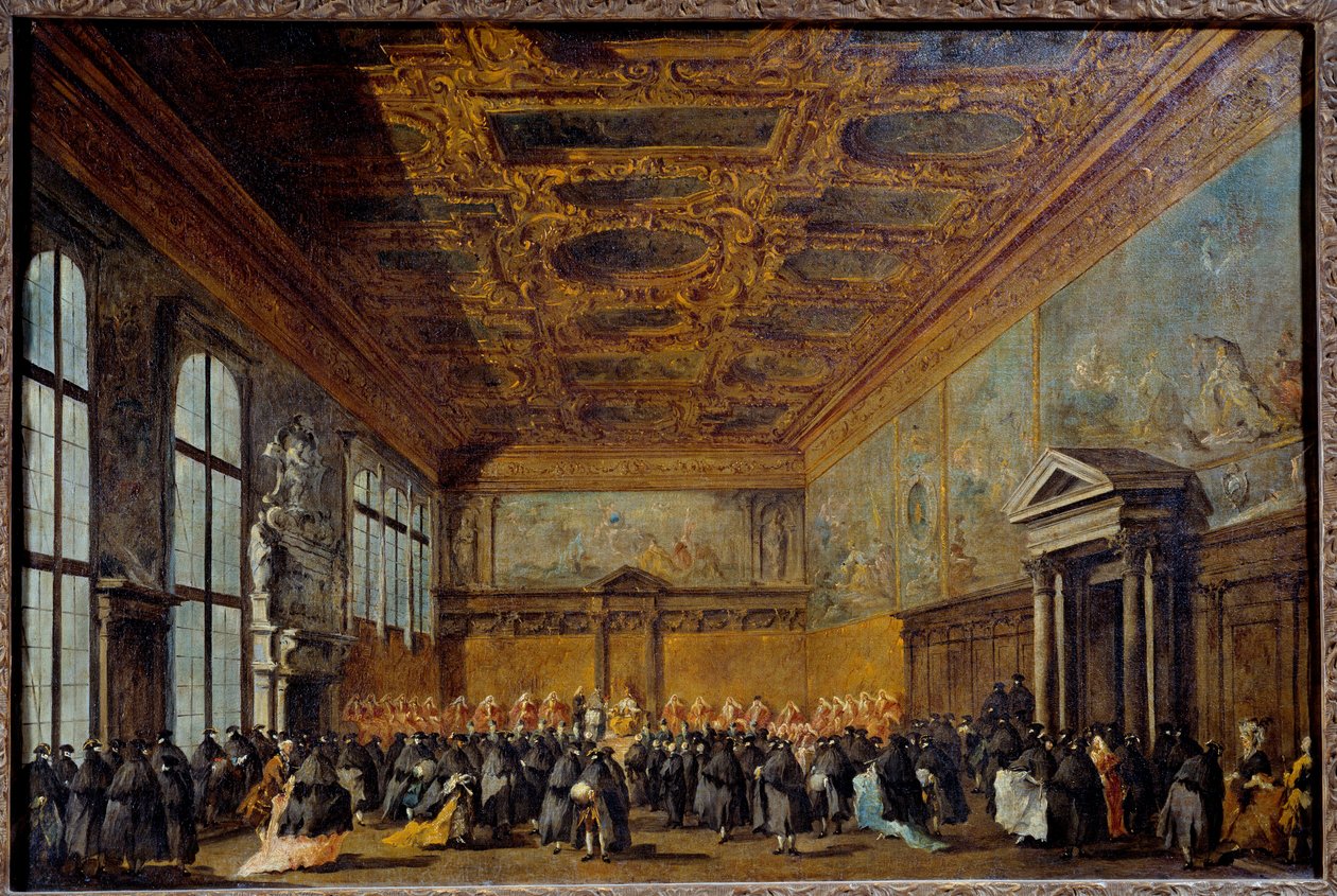 Udienza concessa dal Doge di Venezia nella Sala del Collegio al Palazzo Ducale di Venezia da Francesco Guardi