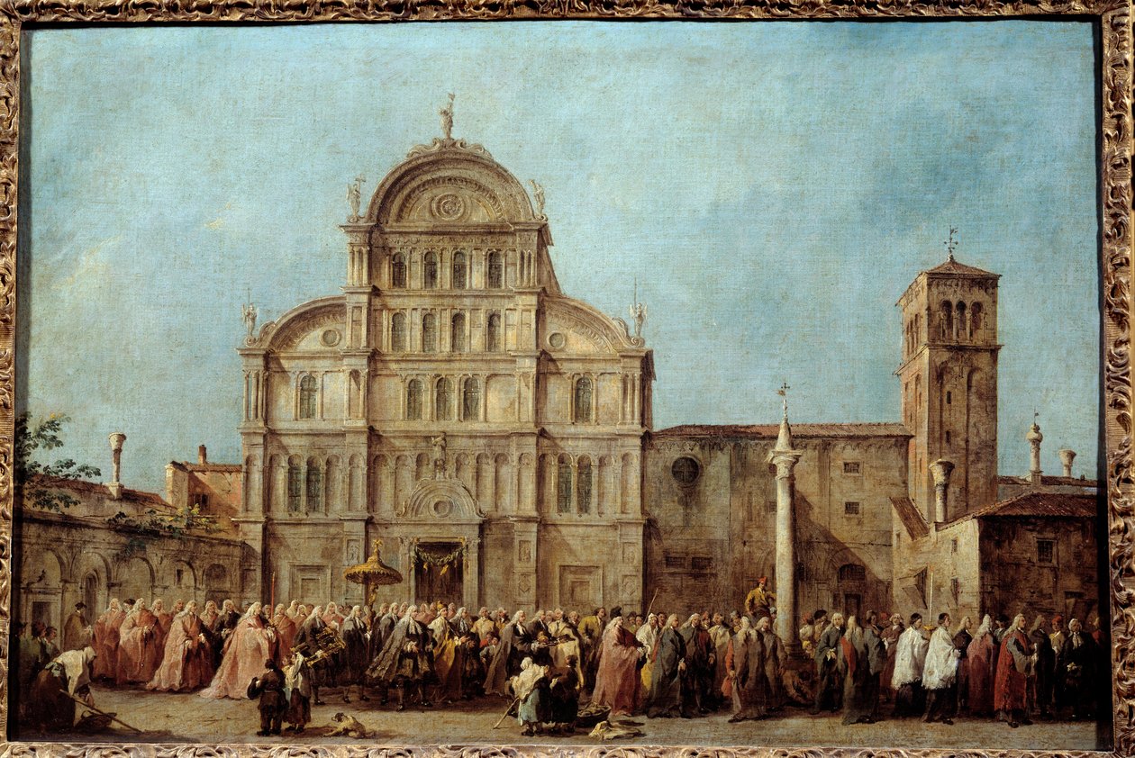 La processione del Doge di Venezia alla Chiesa di San Zaccaria il giorno di Pasqua (1763) da Francesco Guardi