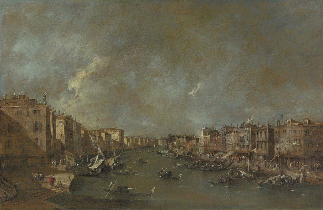 Veduta del Canal Grande dal Ponte di Rialto da Francesco Guardi