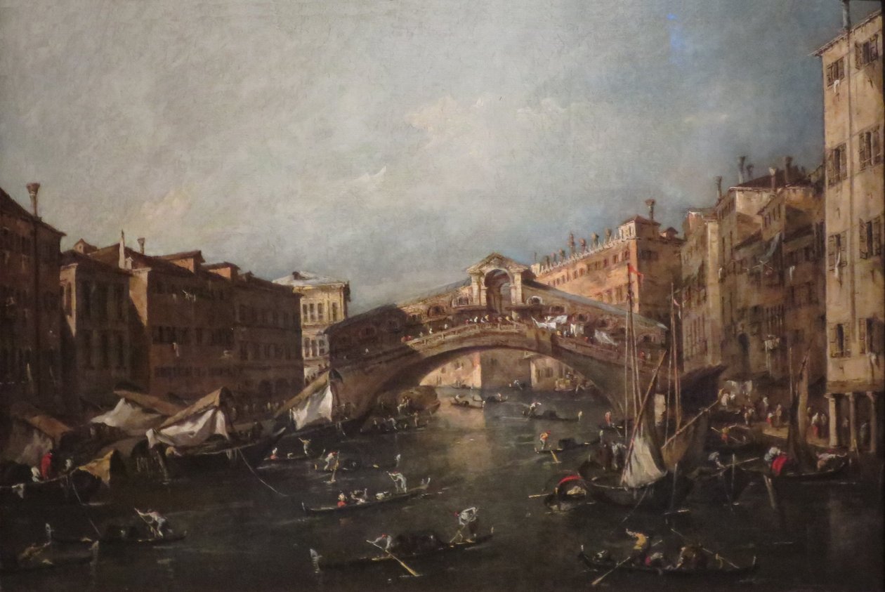 Vista di Rialto, Venezia, dal Canal Grande da Francesco Guardi