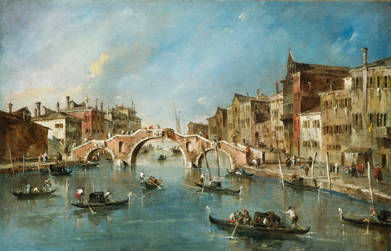 Veduta del Canale di Cannaregio, Venezia da Francesco Guardi