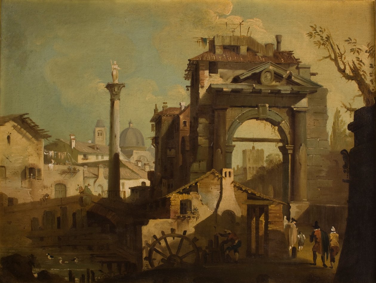 Panorama di una città italiana da Francesco Guardi