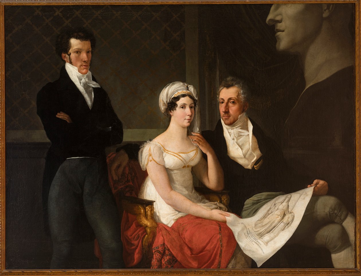 Ritratto della famiglia Cicognara, con il busto di Antonio Canova di Francesco Hayez (1791-1882) da Francesco Hayez