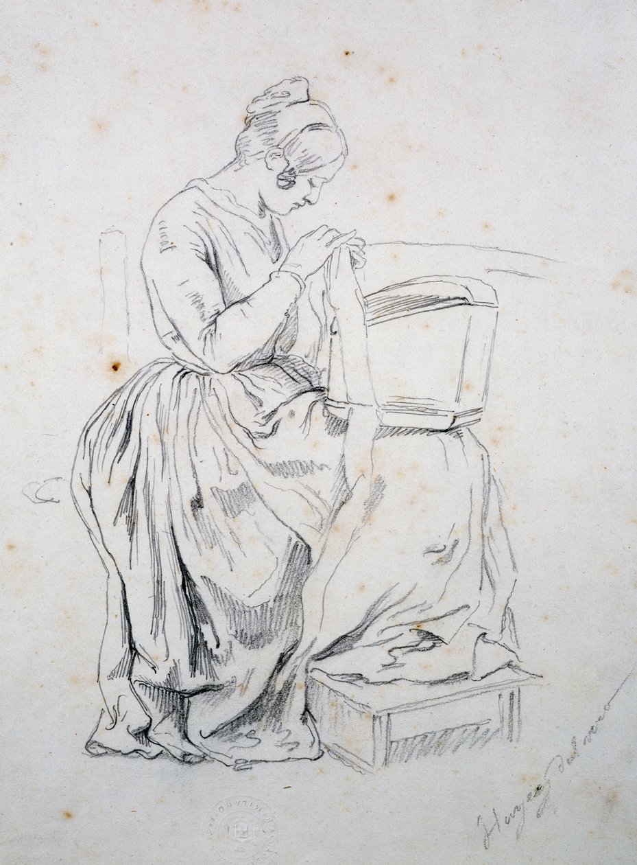 Studio per Ritratto di sua moglie da Francesco Hayez