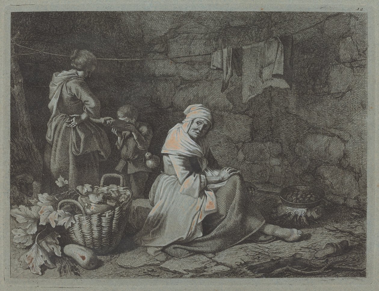 Interno di una casa da Francesco Londonio