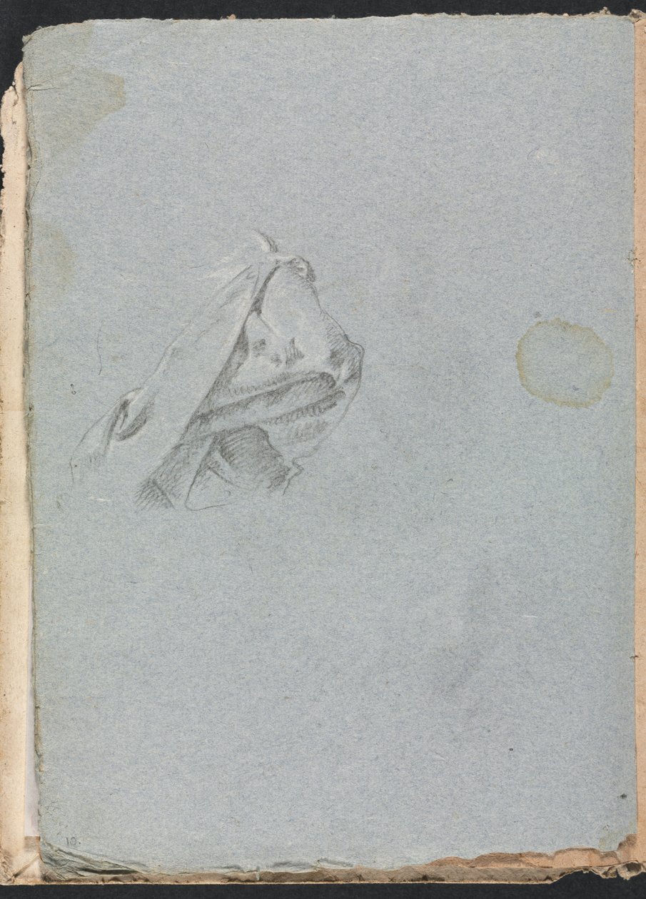 Taccuino di Verona: Studio di drappeggio pagina 10, 1760 da Francesco Lorenzi