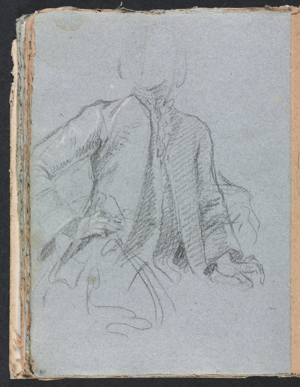 Verona Sketchbook: Gentleman pagina 54, 1760 da Francesco Lorenzi