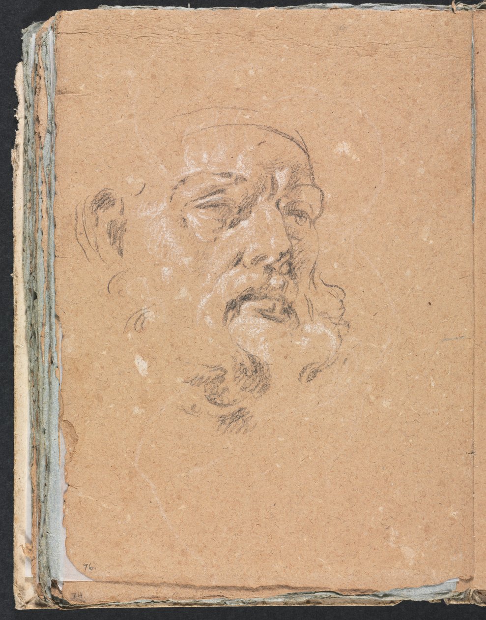 Verona Sketchbook: Testa maschile (pagina 76) da Francesco Lorenzi