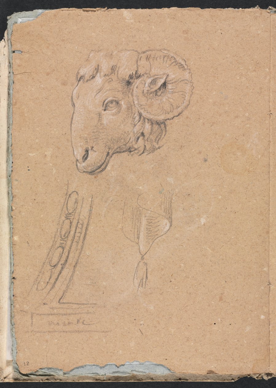 Verona Sketchbook: Testa di ariete (pagina 12) da Francesco Lorenzi