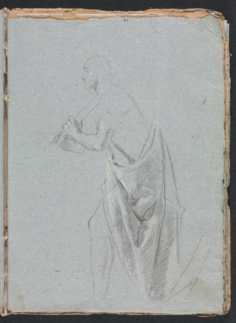 Verona Sketchbook: Maschio in piedi con drappeggio (pagina 19) da Francesco Lorenzi