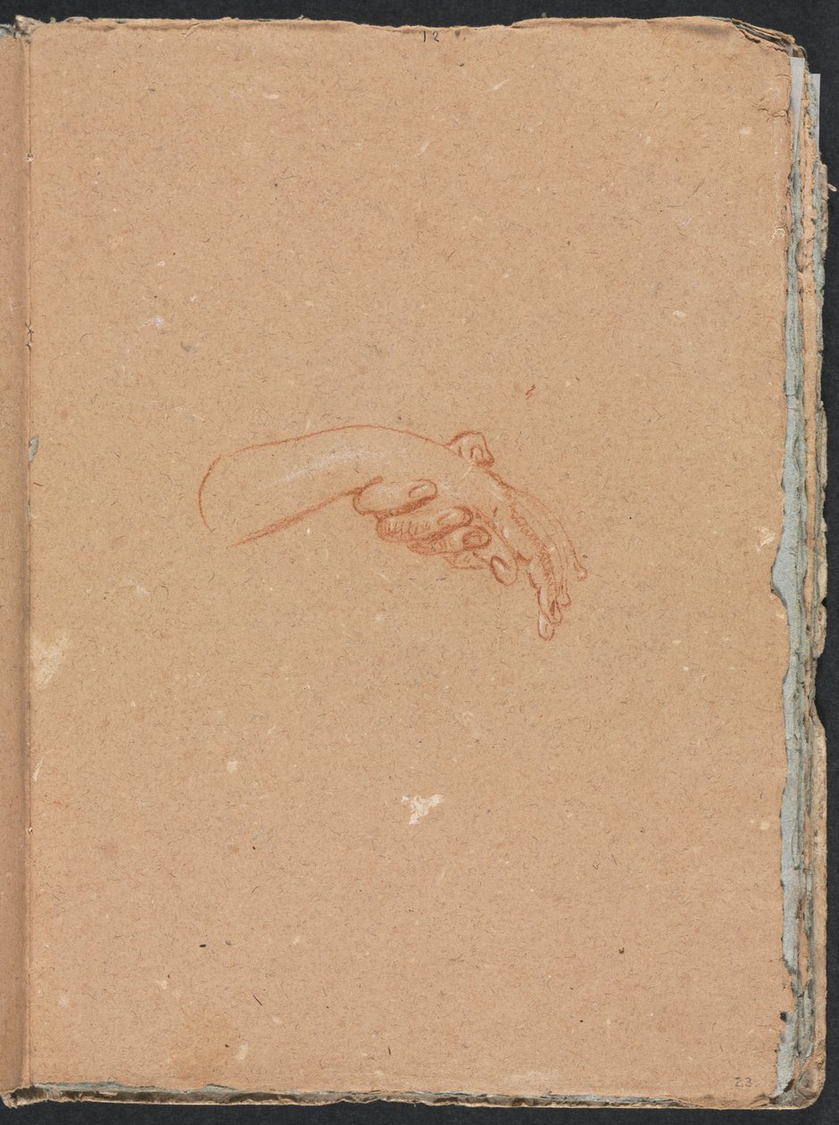 Verona Sketchbook: Studio di mani (pagina 23) da Francesco Lorenzi