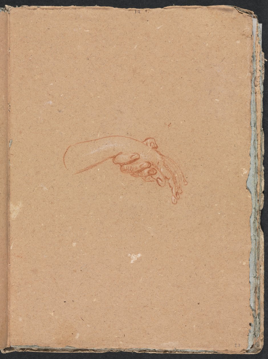 Verona Sketchbook: Studio delle mani pagina 23, 1760 da Francesco Lorenzi