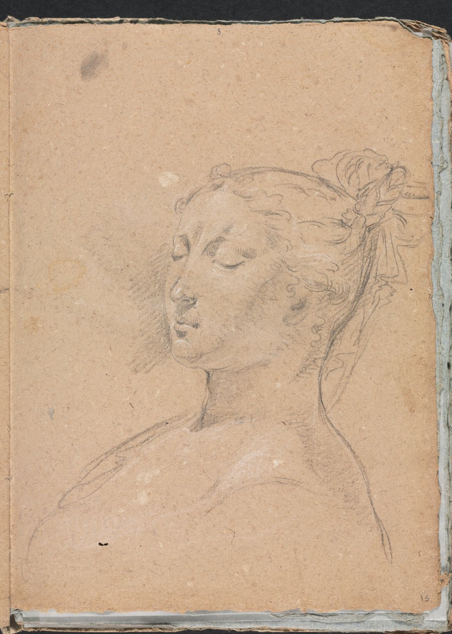 Verona Sketchbook: Donna con occhi chiusi (pagina 15) da Francesco Lorenzi