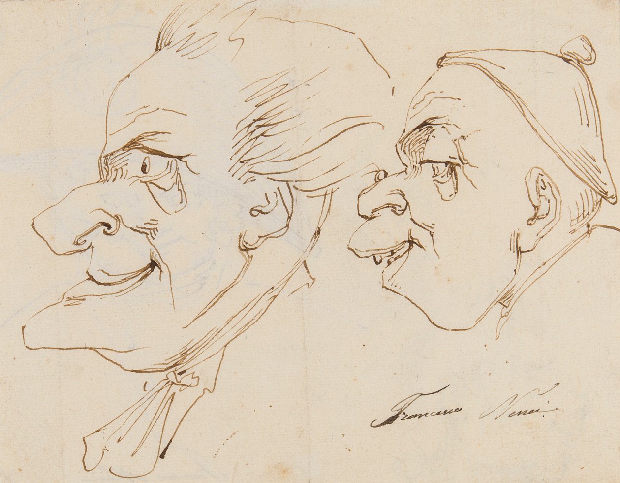 Pagina di caricature da Francesco Nenci