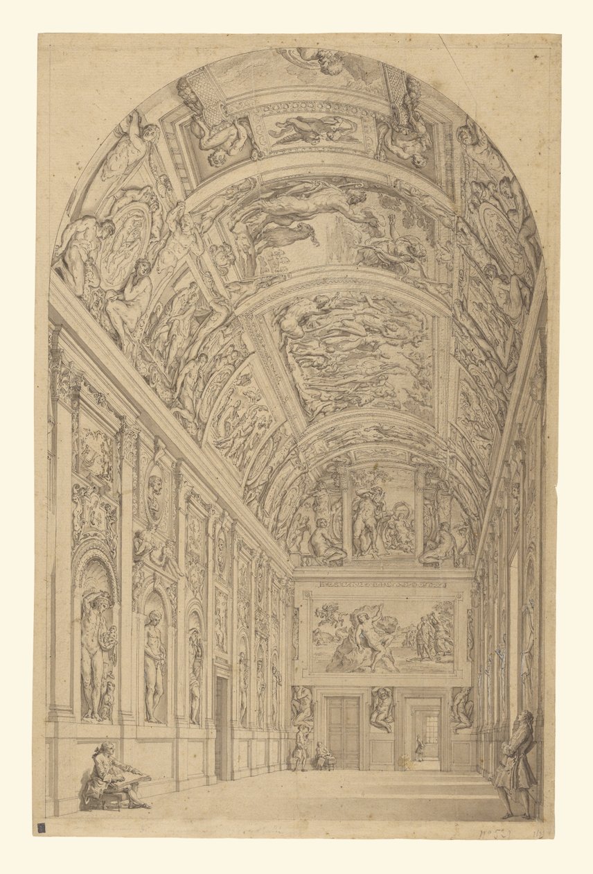Veduta della Galleria Farnese, Roma da Francesco Panini