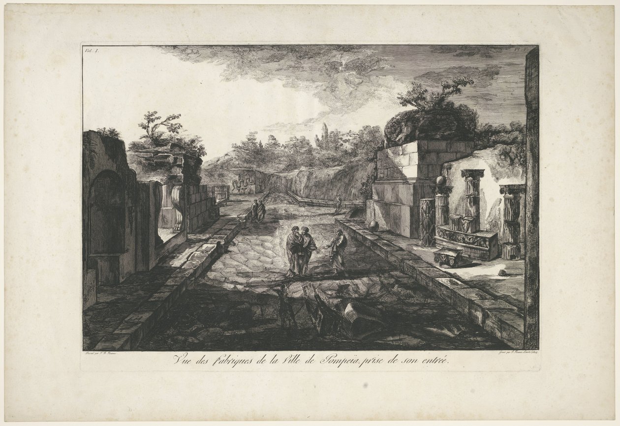Veduta delle rovine di Pompei da Francesco Piranesi