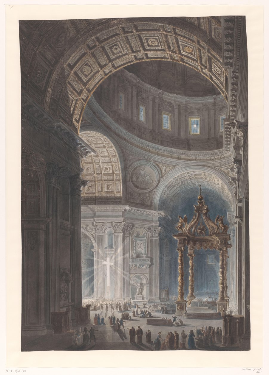 Illuminazione della Santa Croce nella Basilica di San Pietro da Francesco Piranesi