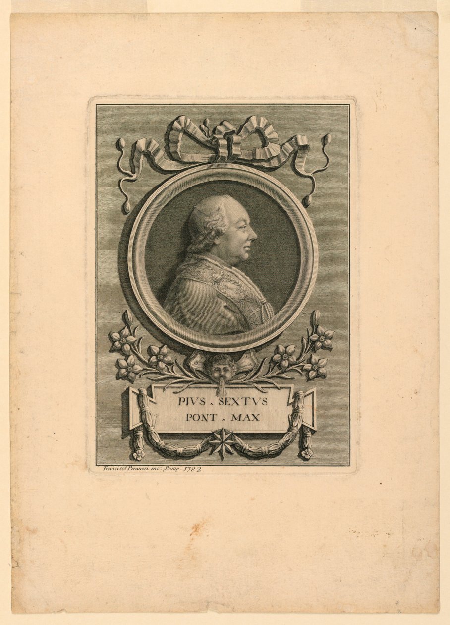Papa Pio VI (1775-1799) da Francesco Piranesi