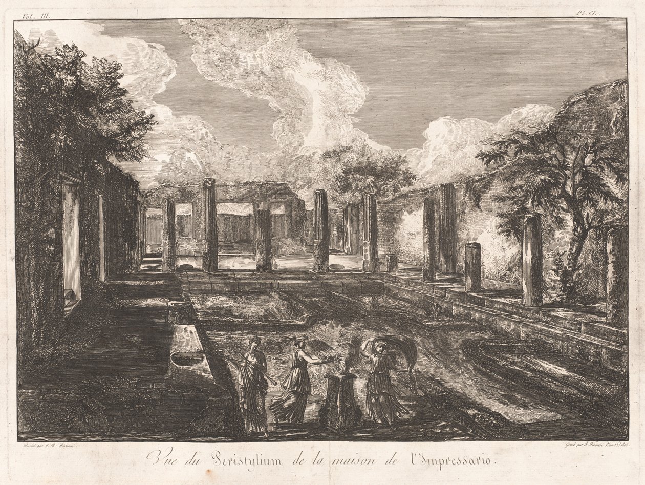 Veduta del Peristilio della casa dell